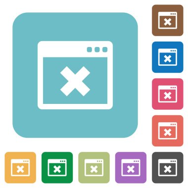 Uygulama iptal kare düz simgeler