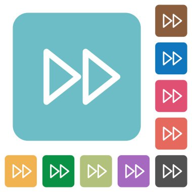 Medya hızlı ileri düz simgeler kare