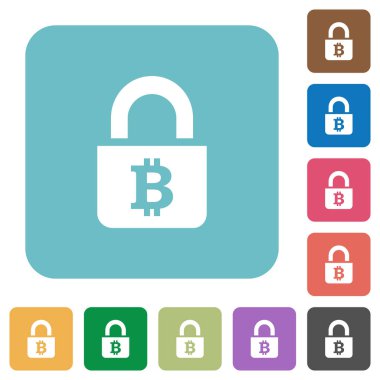 Simgeler kilitli Bitcoins kare daire