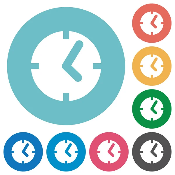 Relógio ícones planos — Vetor de Stock