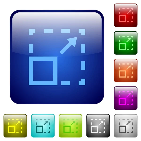 Maximizar botones cuadrados de color del elemento — Archivo Imágenes Vectoriales