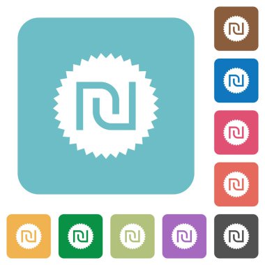 İsrail Yeni Şekeli etiket kare düz simgeler