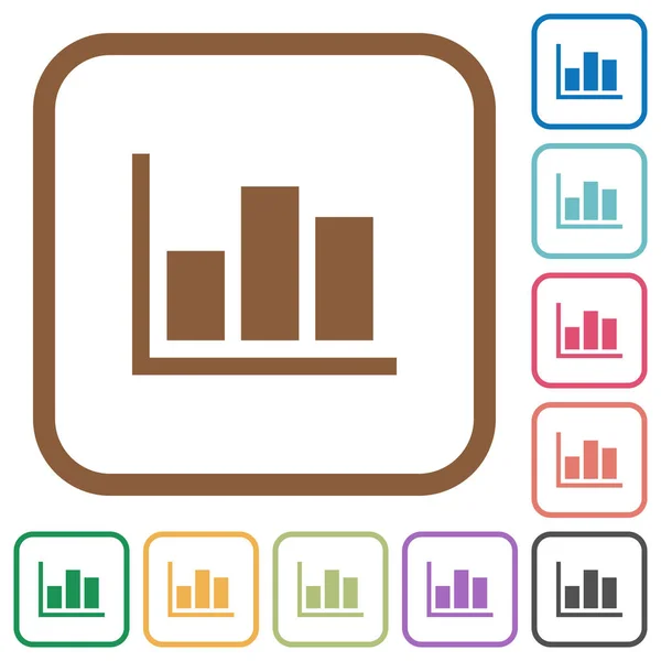 Statistiche icone semplici — Vettoriale Stock