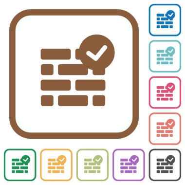 Etkin güvenlik duvarı basit simgeler