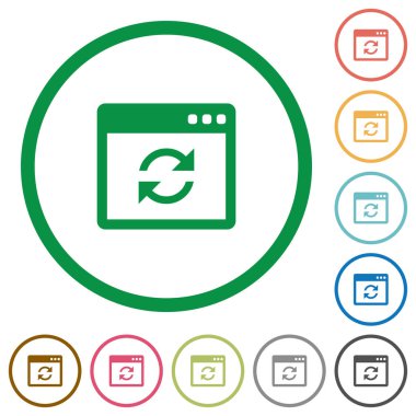 Uygulama syncronize düz simgeler anahatları ile