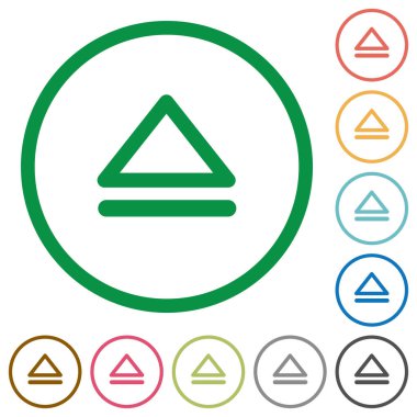 Anahatları ile düz simgeler ortamı çıkar