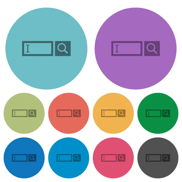 Casella di ricerca icone piatte con contorni — Vettoriale Stock