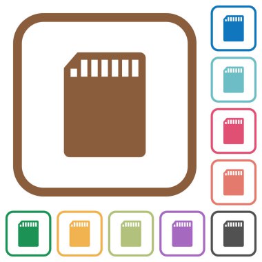 SD bellek kartı basit simgeler