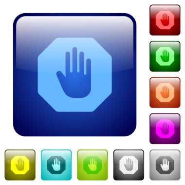 Kırmızı renkli kare düğmeler