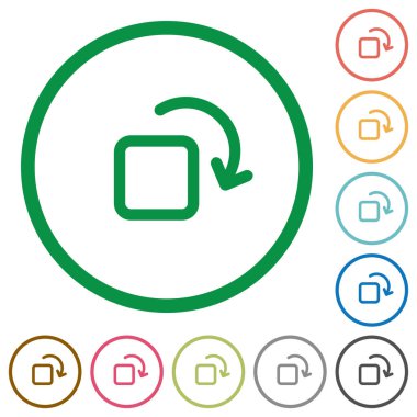 Öğesi düz simgeler anahatları ile döndürme