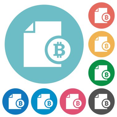 Bitcoin rapor düz simgeler