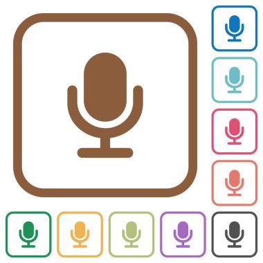 Mikrofon basit simgeler