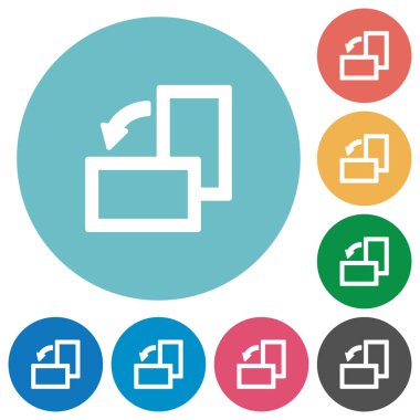 Sol düz simgeler döndürmek