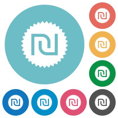 İsrail Yeni Şekeli etiket düz simgeler