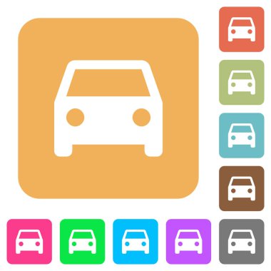 Araba yuvarlak kare düz simgeler