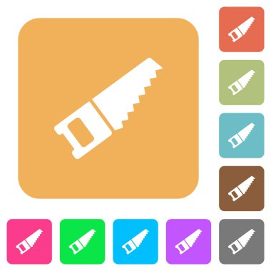 Eli gördü yuvarlatılmış kare düz simgeler