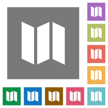 Harita kare düz simgeler