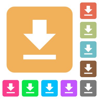 Download yuvarlak kare düz simgeler