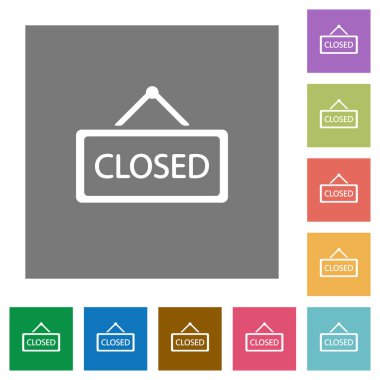 Düz simgeler kapalı işareti kare