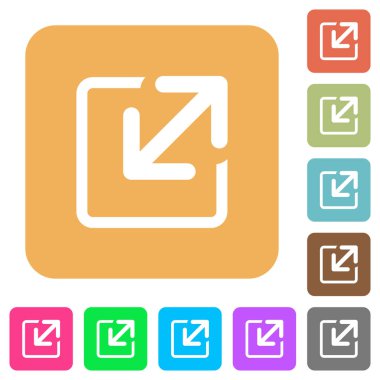 Resize pencere yuvarlak kare düz simgeler