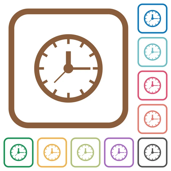 Reloj iconos simples — Vector de stock