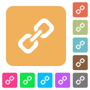 Bağlantı yuvarlak kare düz simgeler