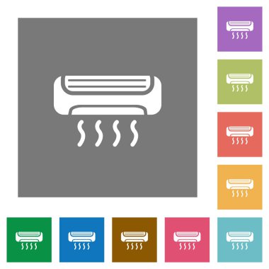 Klima kare düz simgeler