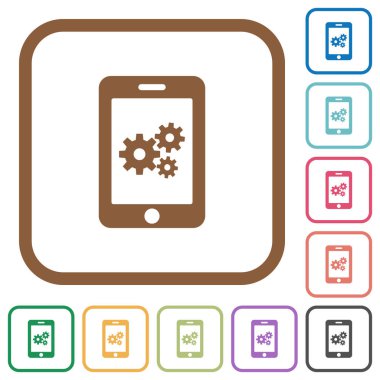 Akıllı telefon ayarları basit simgeler