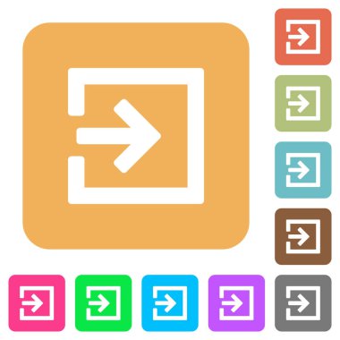 Alma yuvarlak kare düz simgeler