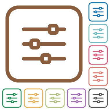 Yatay ayarlama Basit simgeler