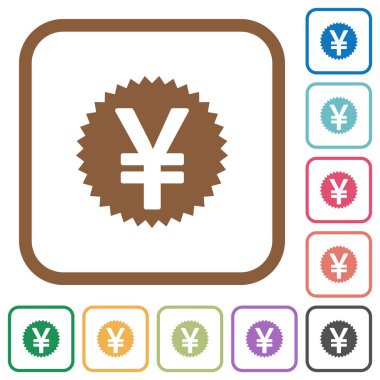 Yen etiket basit simgeler