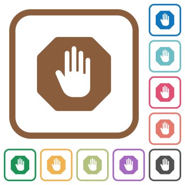 Dur işareti basit simgeler