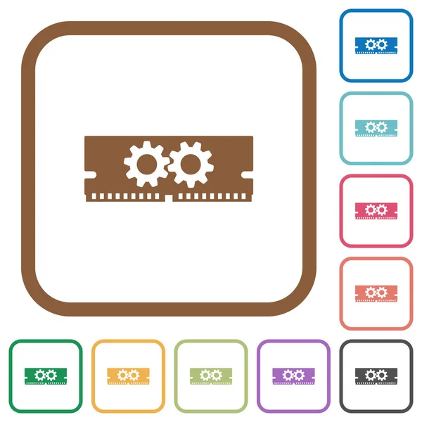 Optimisation de la mémoire icônes simples — Image vectorielle