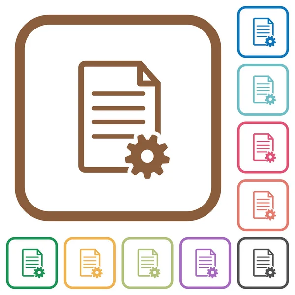 Configuração de documentos ícones simples — Vetor de Stock