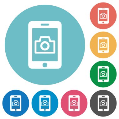 Mobil fotoğraf düz yuvarlak simgeler