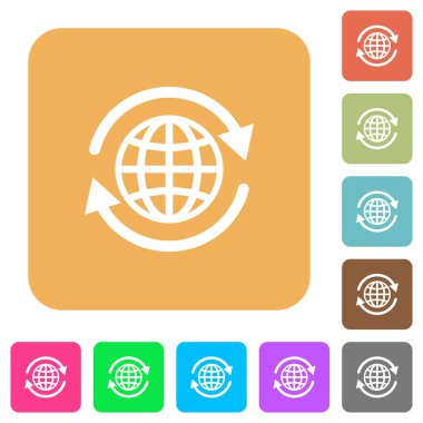 Uluslararası yuvarlak kare düz simgeler