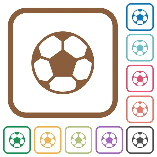 Pallone da calcio icone semplici — Vettoriale Stock