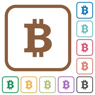 Bitcoin işareti basit simgeler