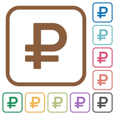 Rublesi işareti basit simgeler
