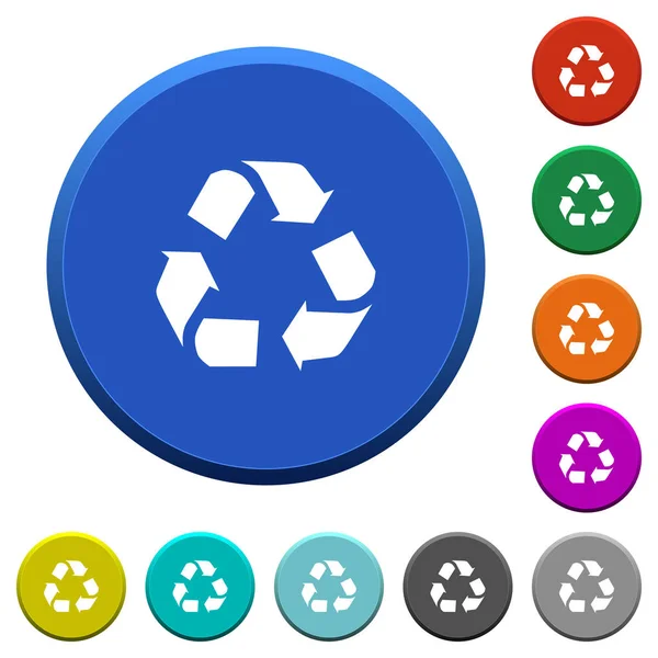 Reciclaje de botones biselados — Vector de stock