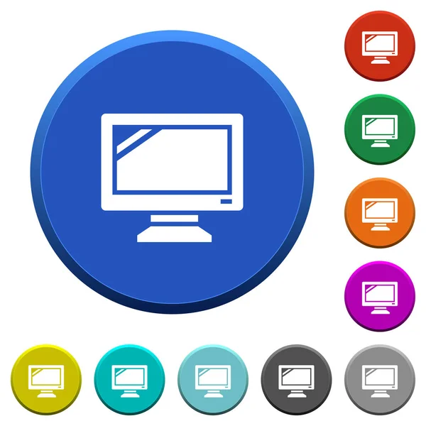 Monitor afgeschuinde knoppen — Stockvector