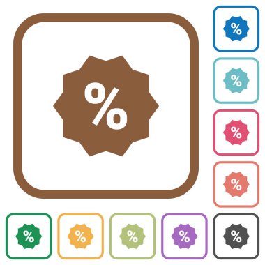 Etiket basit simgeler indirim