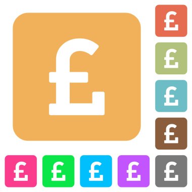 Pound işareti yuvarlak kare düz simgeler