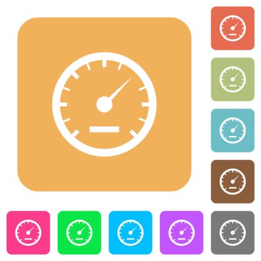 Hız göstergesi yuvarlak kare düz simgeler