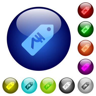 Hindistan Rupisi fiyat etiketi renk cam düğmeleri