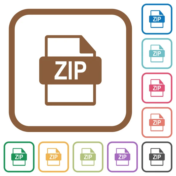 Zip soubor formátu jednoduché ikony — Stockový vektor