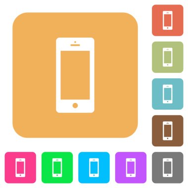 Cep telefonu yuvarlak kare düz simgeler