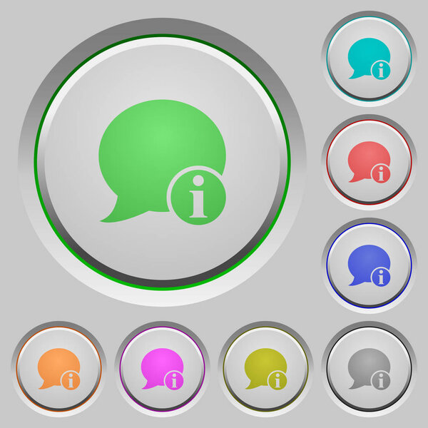 Blog comment info push buttons