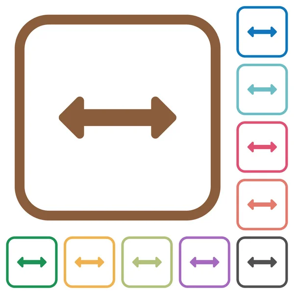 Cambiar el tamaño de iconos simples horizontales — Vector de stock