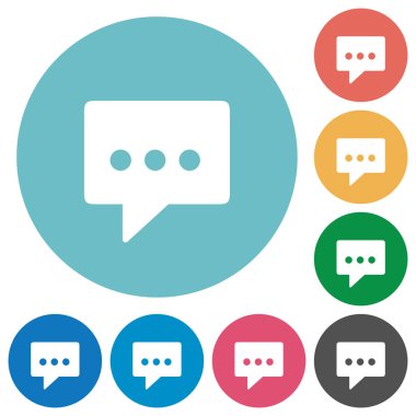 Çalışma sohbet düz yuvarlak simgeler